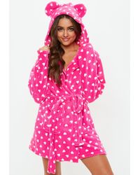 pink heart dressing gown