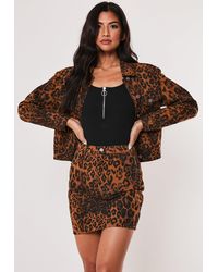 leopard print denim co ord