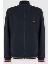 Missoni - Zip-Up High-Neck Sweatshirt With Knit Embroidery And Logo - Lyst