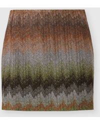 Missoni - Viscose Lamé Snake-Pattern Mini Skirt - Lyst