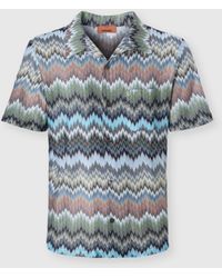 Missoni - Short-Sleeved Viscose Chevron Shirt With Snake Pattern - Lyst