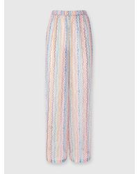 Missoni - Pantaloni Palazzo Con Motivo A Zig Zag, Donna, Taglia - Lyst