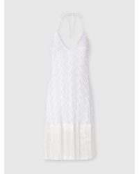 Missoni - Robe Couvrante En Viscose Lamé Zigzag À Franges, Femme, Taille - Lyst