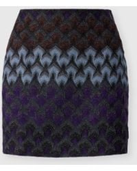 Missoni - Viscose Lamé Mini Skirt With Lace Motif - Lyst