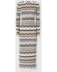 Missoni - Chevron Viscose And Wool Midi Dress - Lyst
