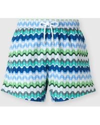 Missoni - Printed Swim Shorts With Greek Key Motif - Lyst