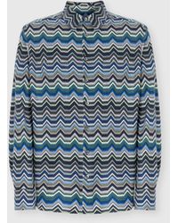 Missoni - Long Sleeve Shirt With Geometric Zigzag - Lyst