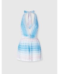 Missoni - Combinaison Courte En Dentelle Dégradée, Femme, Bleu & Rose, Taille - Lyst