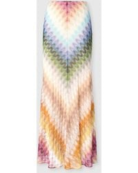 Missoni - Long Viscose Skirt With Lace Motif - Lyst