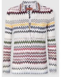 Missoni - Zigzag Cotton And Viscose Blouse With V-Neckline - Lyst