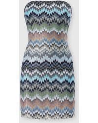 Missoni - Viscose Chevron Snake-Pattern Mini Dress - Lyst