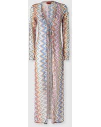 Missoni - Long Zig Zag Fabric Cover-Up Cardigan - Lyst