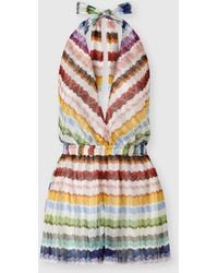 Missoni - Short Zig Zag Tulle Cover-Up Jumpsuit - Lyst