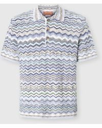 Missoni - Cotton Knit Polo Shirt With Chevron Pattern - Lyst