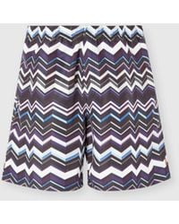 Missoni - Long Swim Shorts With Irregular Zigzag Print - Lyst