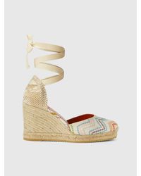 Missoni - Espadrillas Motivo Zig Zag Con Zeppa Alta, Donna, Taglia - Lyst