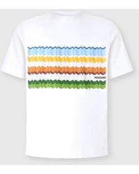 Missoni - Cotton Crewneck T-Shirt With Print And Logo - Lyst