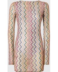 Missoni - Long-Sleeved T-Shirt With Irregular Zig Zag Print - Lyst