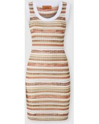 Missoni - Sleeveless Ribbed Striped Mini Dress - Lyst