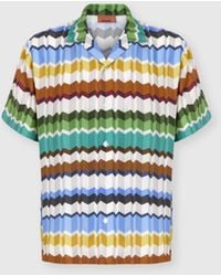 Missoni - Zig Zag Viscose Bowling Shirt - Lyst