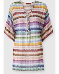 Missoni - Short Zig Zag Tulle Cover-Up Caftan - Lyst
