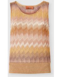 Missoni - Snake-Pattern Viscose Lamé Tank Top - Lyst