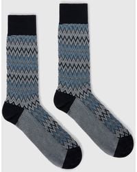 Missoni - Mid-Length Cotton-Blend Socks With Dégradé Zigzag - Lyst