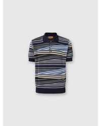 Missoni - Short Sleeve Polo With Buttons And Striped Zigzag Pattern - Lyst