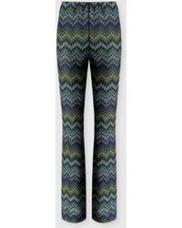 Missoni - Snake Motif Viscose Flare Trousers - Lyst