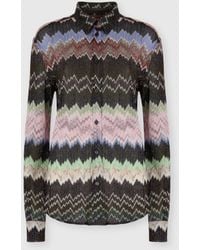 Missoni - Snake-Pattern Viscose Lamé Shirt - Lyst
