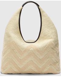Missoni - Leather And Canvas Hobo Bag - Lyst