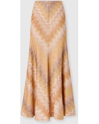 Missoni - Viscose Lamé Snake-Pattern Long Skirt - Lyst