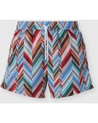 Missoni - Mid-Length Swim Shorts With Offset Zig Zag Print - Lyst
