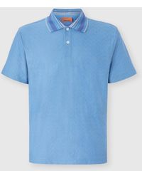 Missoni - Jacquard Cotton Polo Shirt With Tone-On-Tone Zigzag Design - Lyst