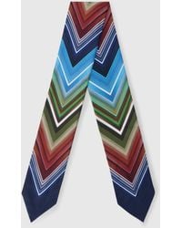 Missoni - Silk Neck Scarf With Macro Zigzag Print - Lyst