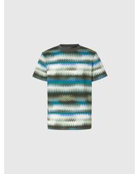Missoni - Cotton Crewneck T-Shirt With Gradient Micro Zigzag Print - Lyst