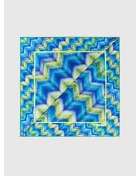 Missoni - Schal Aus 100% Seide Mit Zickzackdruck Und Logo, Damen, Größe - Lyst