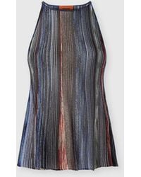 Missoni - Sleeveless Ribbed Viscose Lamé Top - Lyst