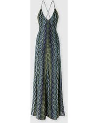 Missoni - Long Viscose Dress With Snake Motif - Lyst