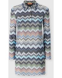 Missoni - Snake-Pattern Viscose Polo Mini Dress, & Multicoloured - Lyst