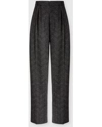 Missoni - Wide-Leg Trousers With Greek Key Motif - Lyst