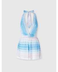 Missoni - Combinaison Courte En Dentelle Dégradée, Femme, Bleu & Rose, Taille - Lyst