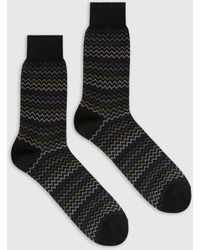 Missoni - Chaussettes Courtes En Coton Pur Avec Motif Zig-Zag. Homme, Taille - Lyst