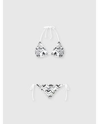 Missoni - Slub Zigzag Viscose Blend Bikini - Lyst