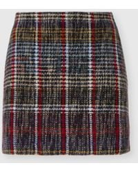 Missoni - Pure Wool Mini Skirt With Check Motif - Lyst