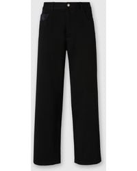 Missoni - Denim Cargo Trousers With Chevron Knit Inserts - Lyst