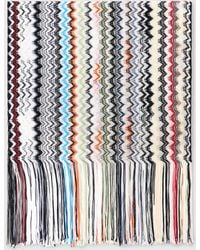 Missoni - Zigzag Viscose Scarf With Fringes - Lyst