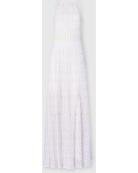 Missoni - Long Dress With Lace Motif And Open Back - Lyst