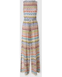 Missoni - Long Viscose Lamé Cover-Up Jumpsuit With Cut-Out - Lyst