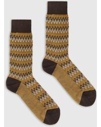 Missoni - Calzini Corti Misto Cotone Zig Zag, Uomo, Taglia - Lyst